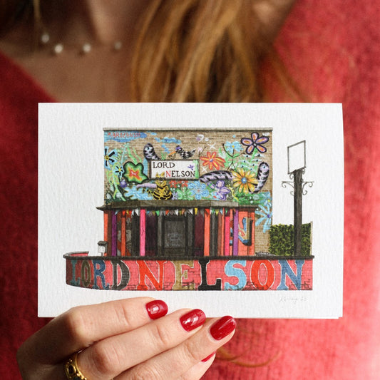 Southwark - Lord Nelson pub - Greeting card with envelope