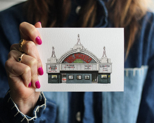 Angel - Screen on the green cinema - Greeting card with envelope