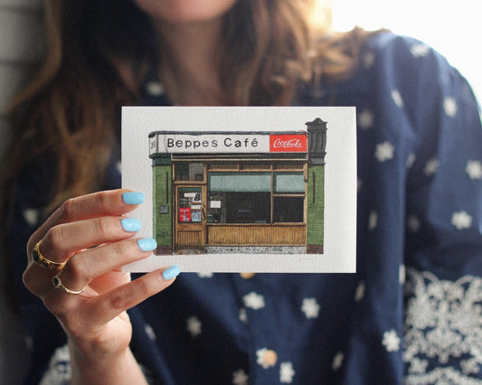 Farringdon - Beppe's Cafe - Greeting card with envelope