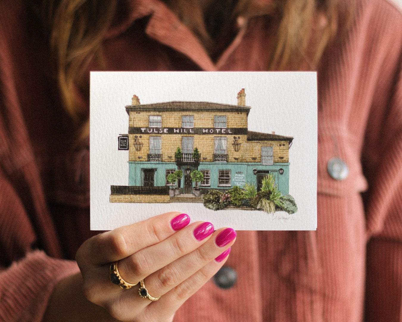 Tulse Hill - Tulse Hill Hotel pub - Greeting card with envelope