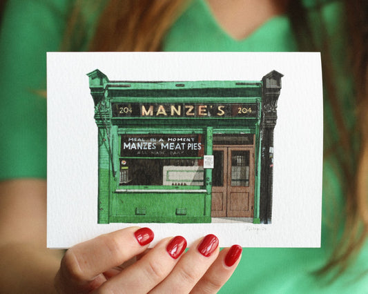 Deptford - Manze's Pie & Mash Shop - Greeting card with envelope