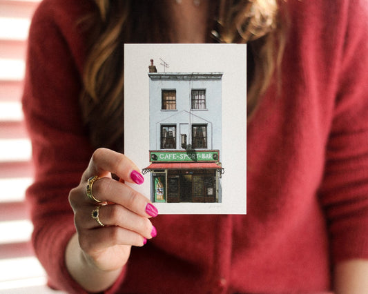 Farringdon - Cafe Kick - Greeting card with envelope