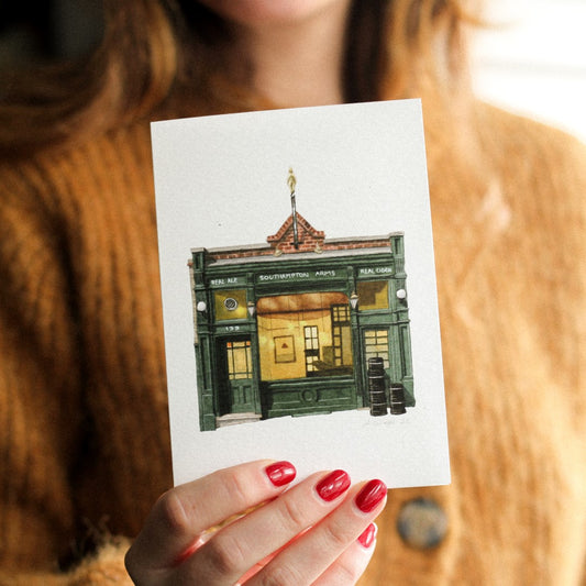 Gospel Oak - Southampton Arms pub - Greeting card with envelope - Kentish Town