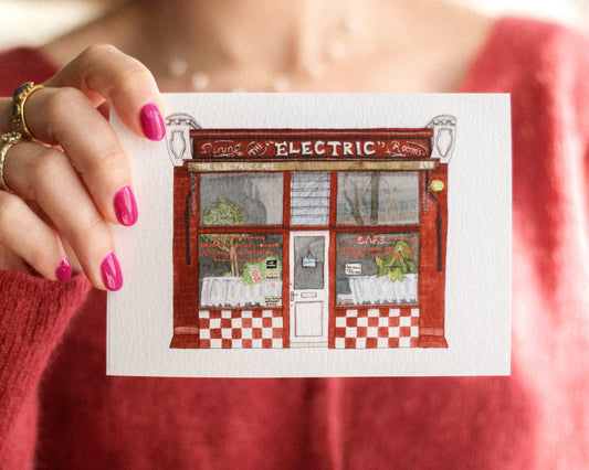 West Norwood - The Electric Cafe - Greeting card with envelope - Tulse Hill