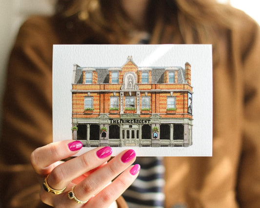 Herne Hill - The Prince Regent pub - Greeting card with envelope