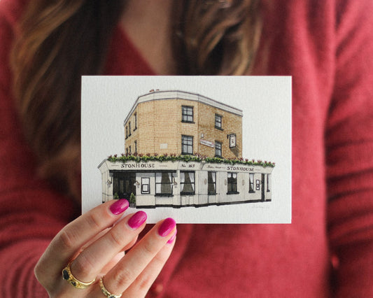 Clapham - The Stonhouse - Greeting card with envelope