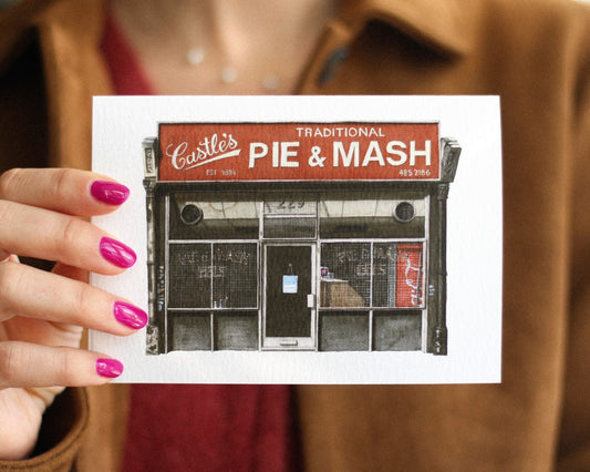 Camden - Castle's Pie & Mash Shop - Greeting card with envelope