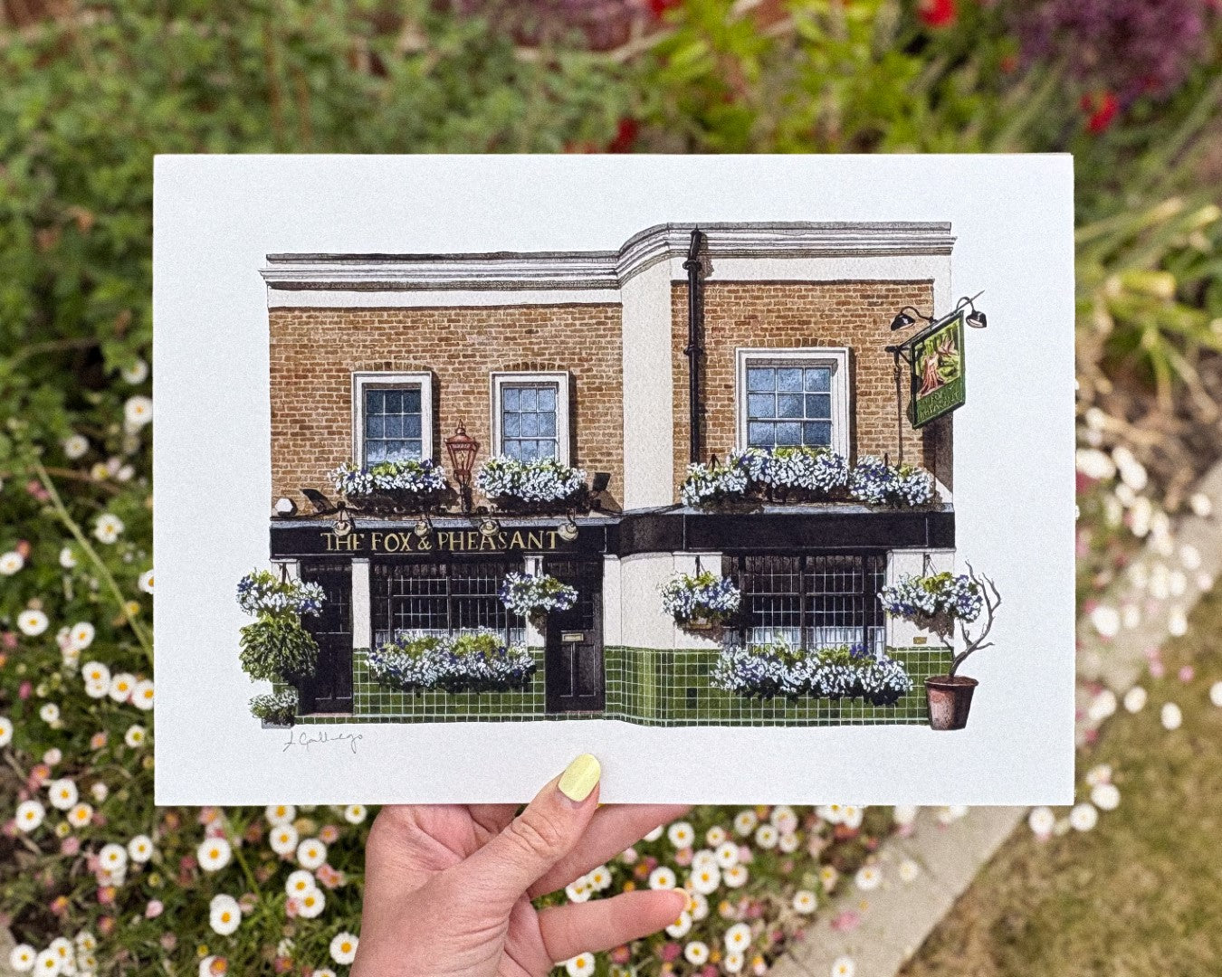 Chelsea - Fulham - The Fox and Pheasant - Giclée Print (unframed)