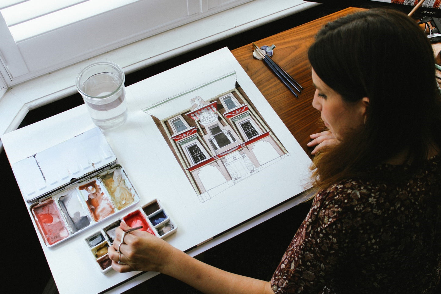 Cornwall - Penzance - The Egyptian House - Giclée Print (unframed)