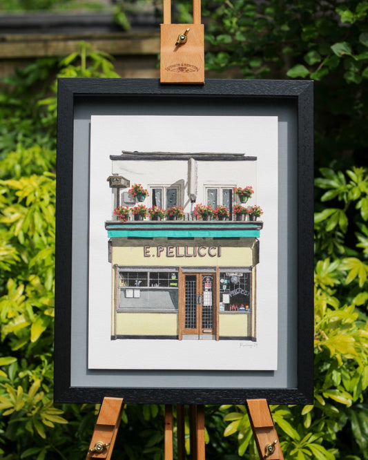 Bethnal Green - E. Pellicci - Original painting (framed)