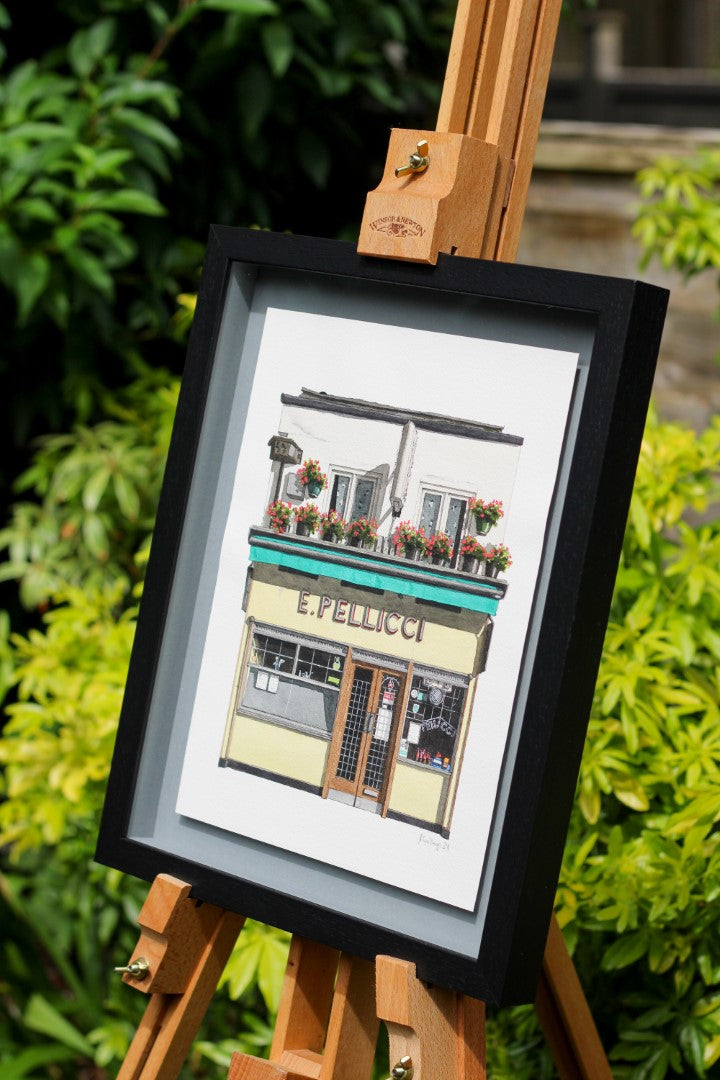Bethnal Green - E. Pellicci - Original painting (framed)