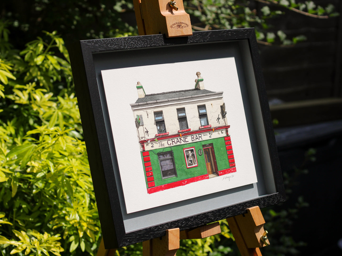 Galway - The Crane Bar - Original watercolour painting (framed)