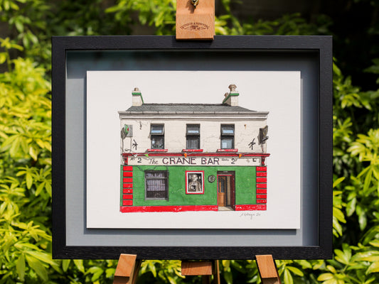 Galway - The Crane Bar - Original watercolour painting (framed)