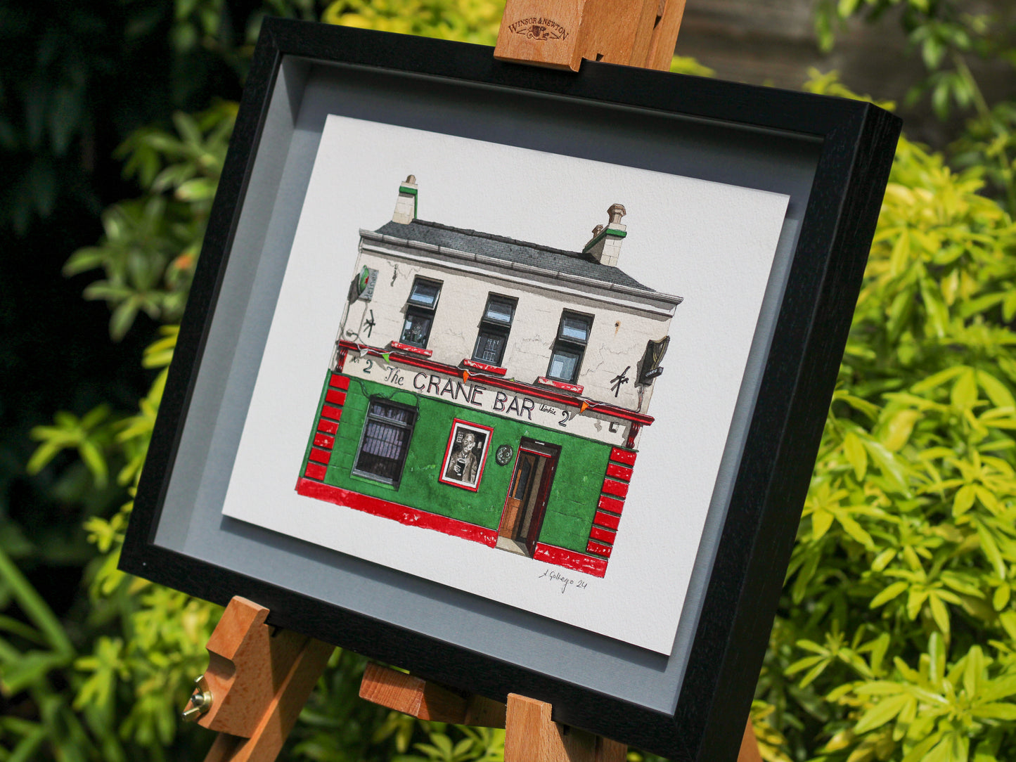 Galway - The Crane Bar - Original watercolour painting (framed)
