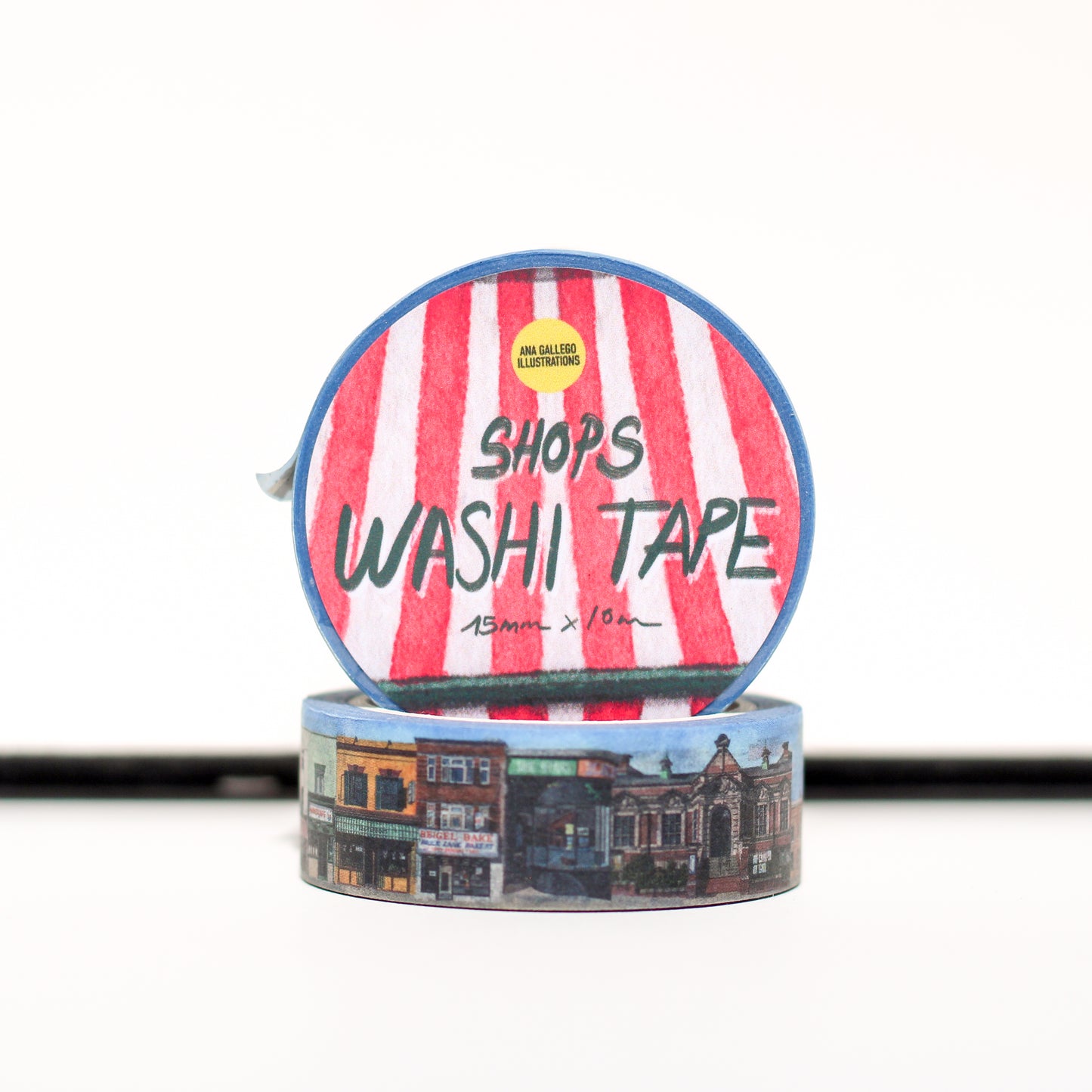 London shop fronts (2024) - Washi tape - 15mm x 10m