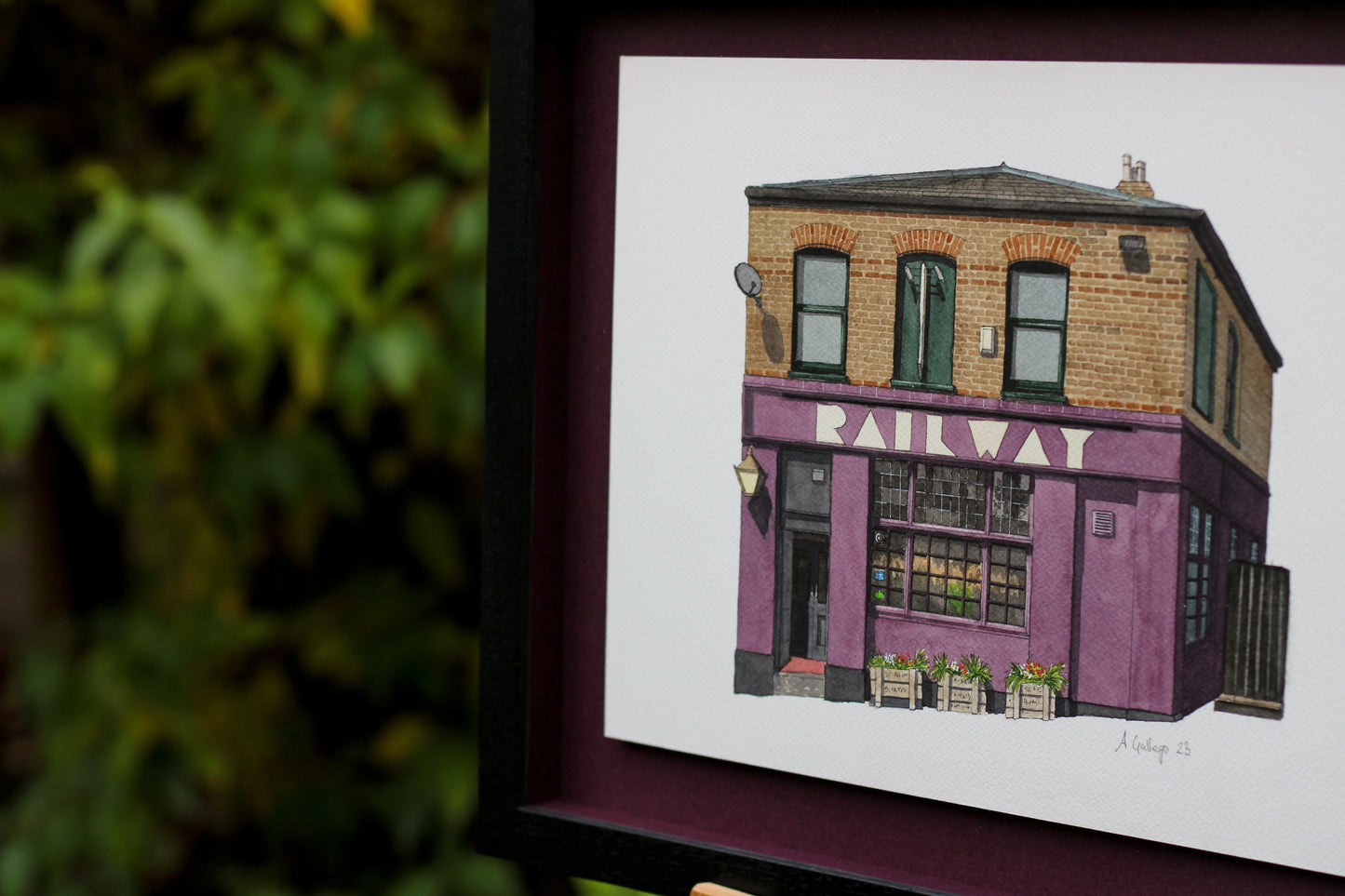 Tulse Hill - The Railway - Original watercolour painting (framed)