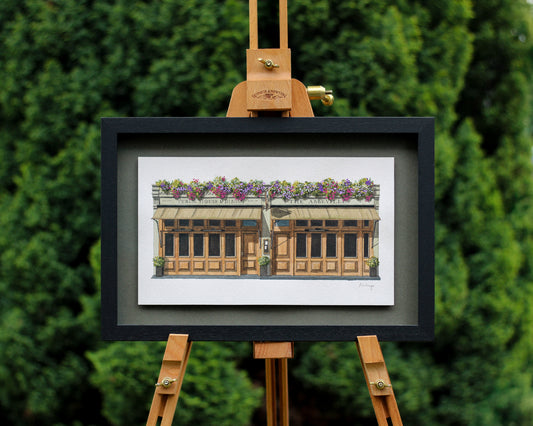 Clapham - The Abbeville - Original watercolour painting (framed)