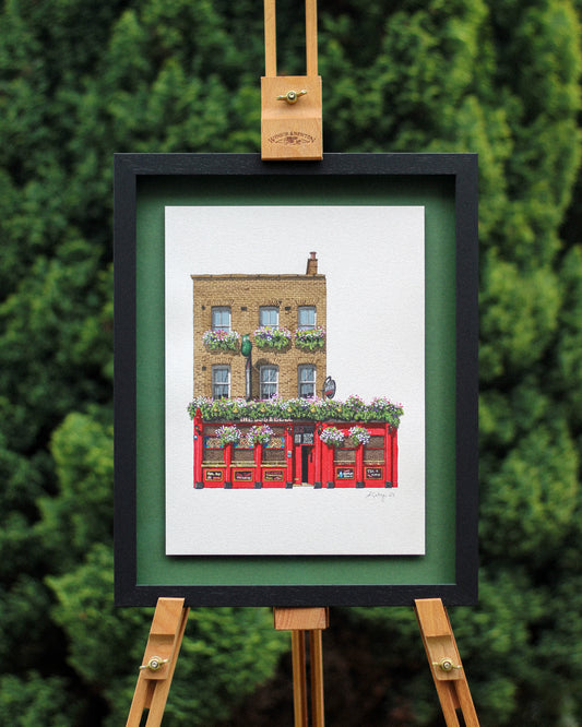 Deptford - The Dog & Bell - Original watercolour painting (framed)