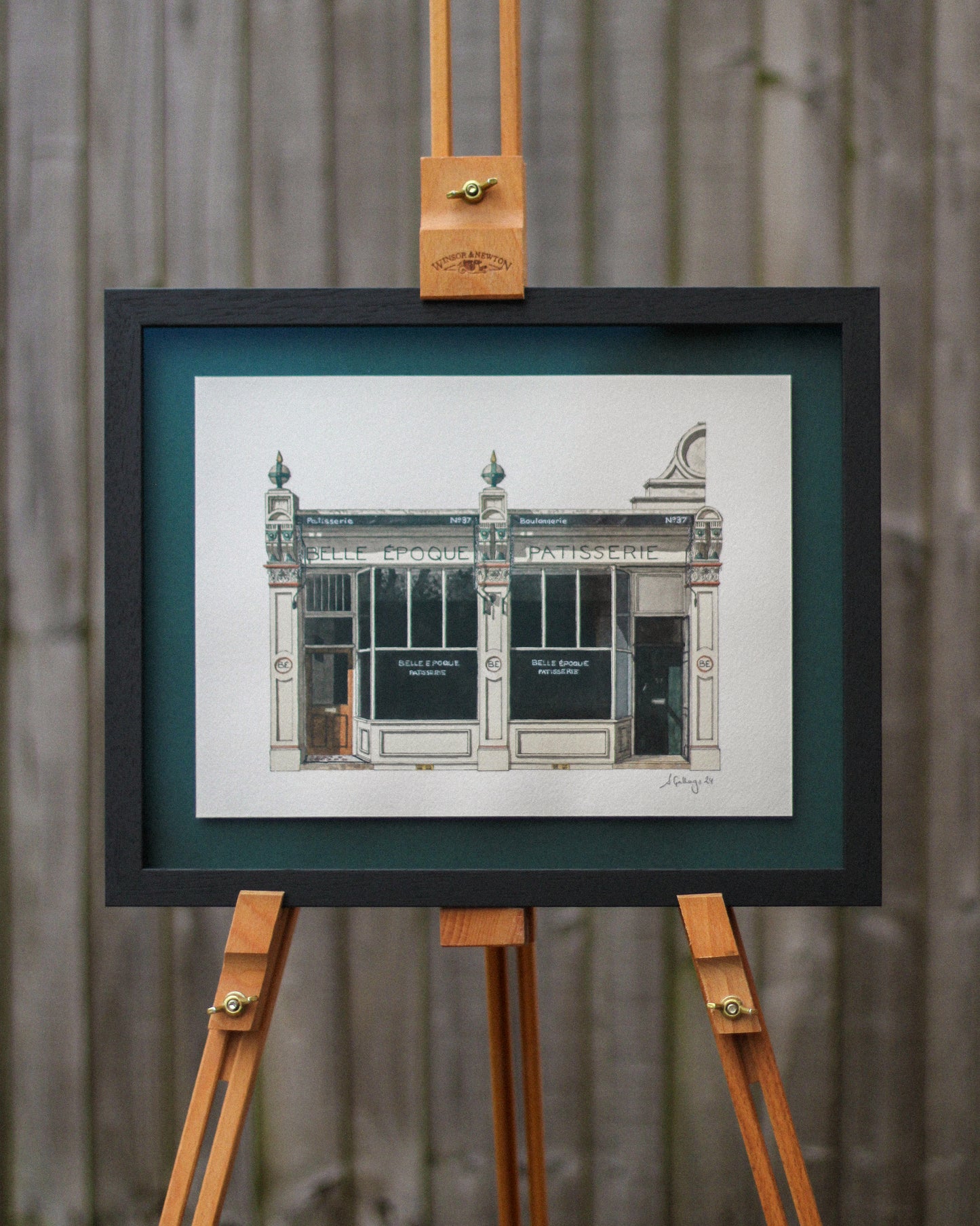 Stoke Newington - Belle Epoque Patisserie - Original watercolour painting (framed)