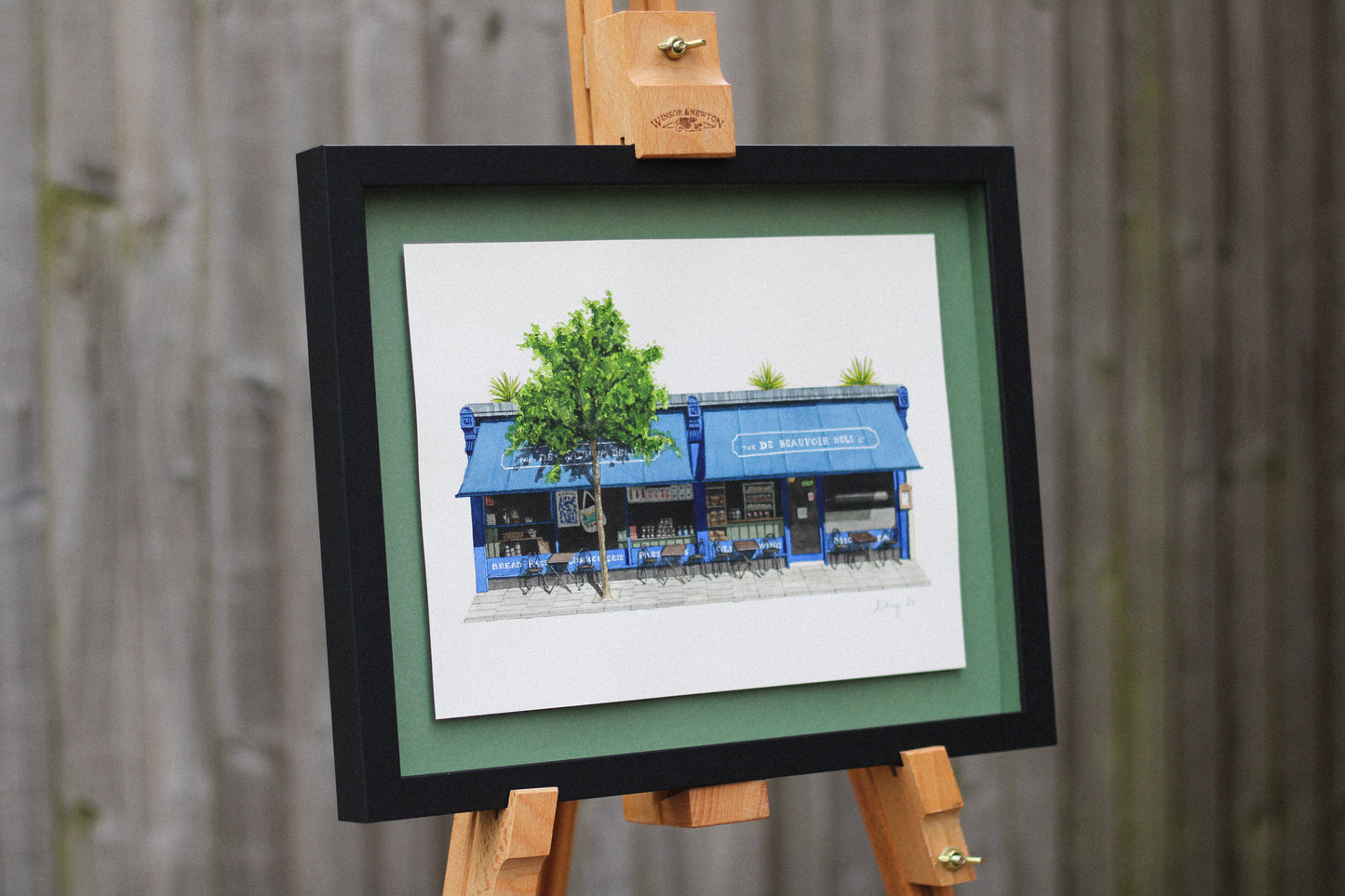 Islington - De Beauvoir Deli - Original watercolour painting (framed)