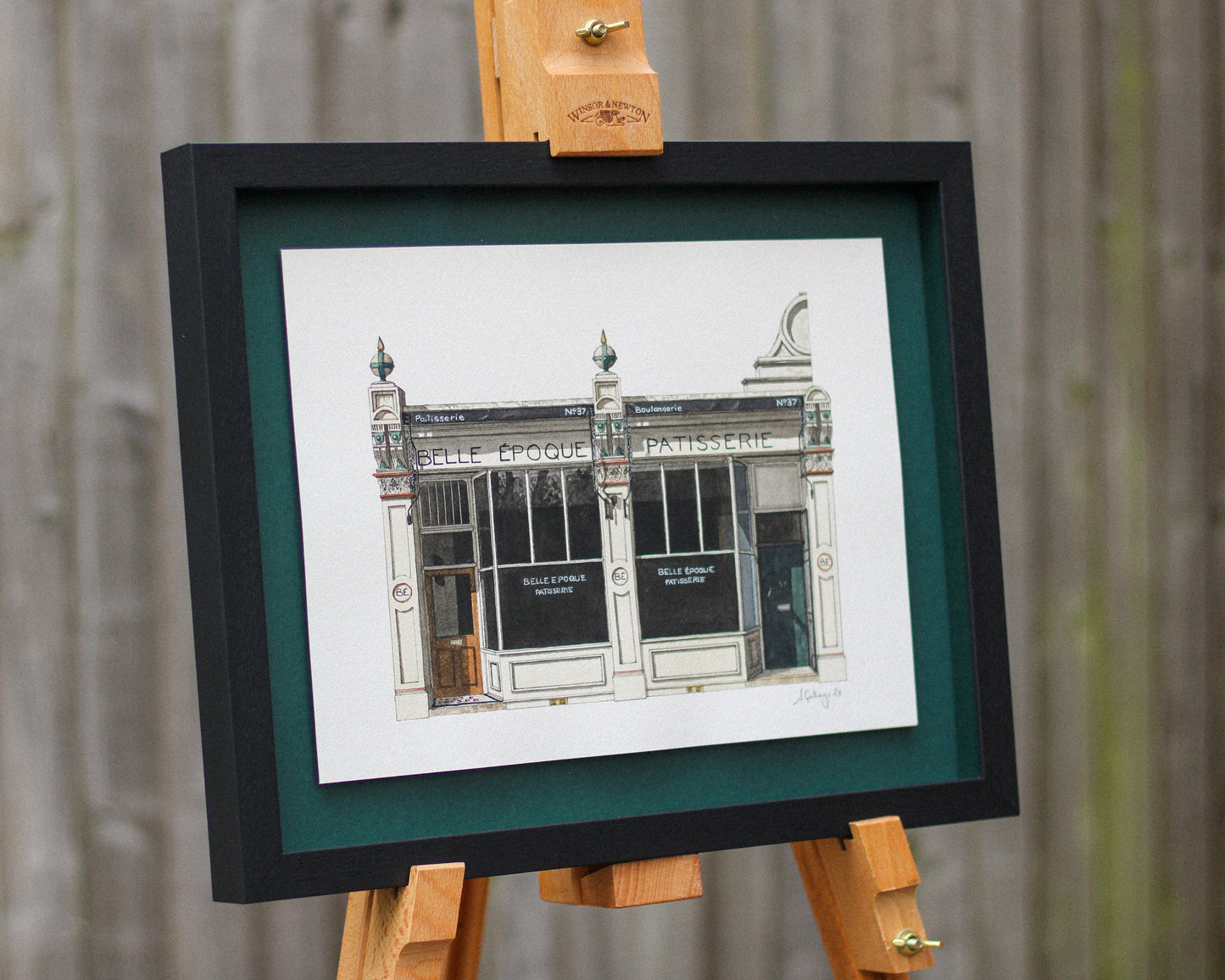 Stoke Newington - Belle Epoque Patisserie - Original watercolour painting (framed)