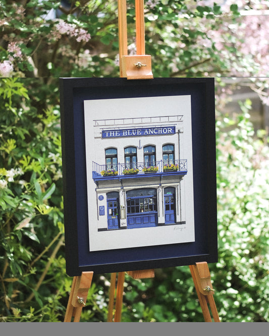 Hammersmith - The Blue Anchor - Original watercolour painting (framed)