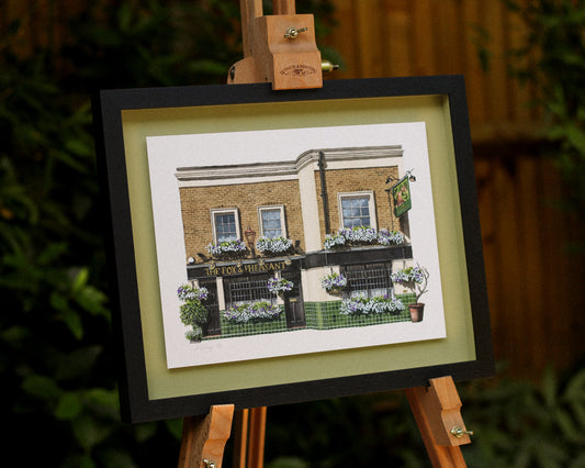 Fulham - The Fox & Pheasant - Original watercolour painting (framed)