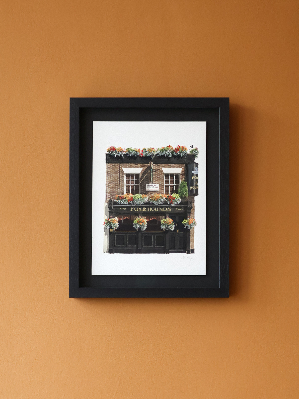 Belgravia - Fox & Hounds - Original watercolour painting (framed)