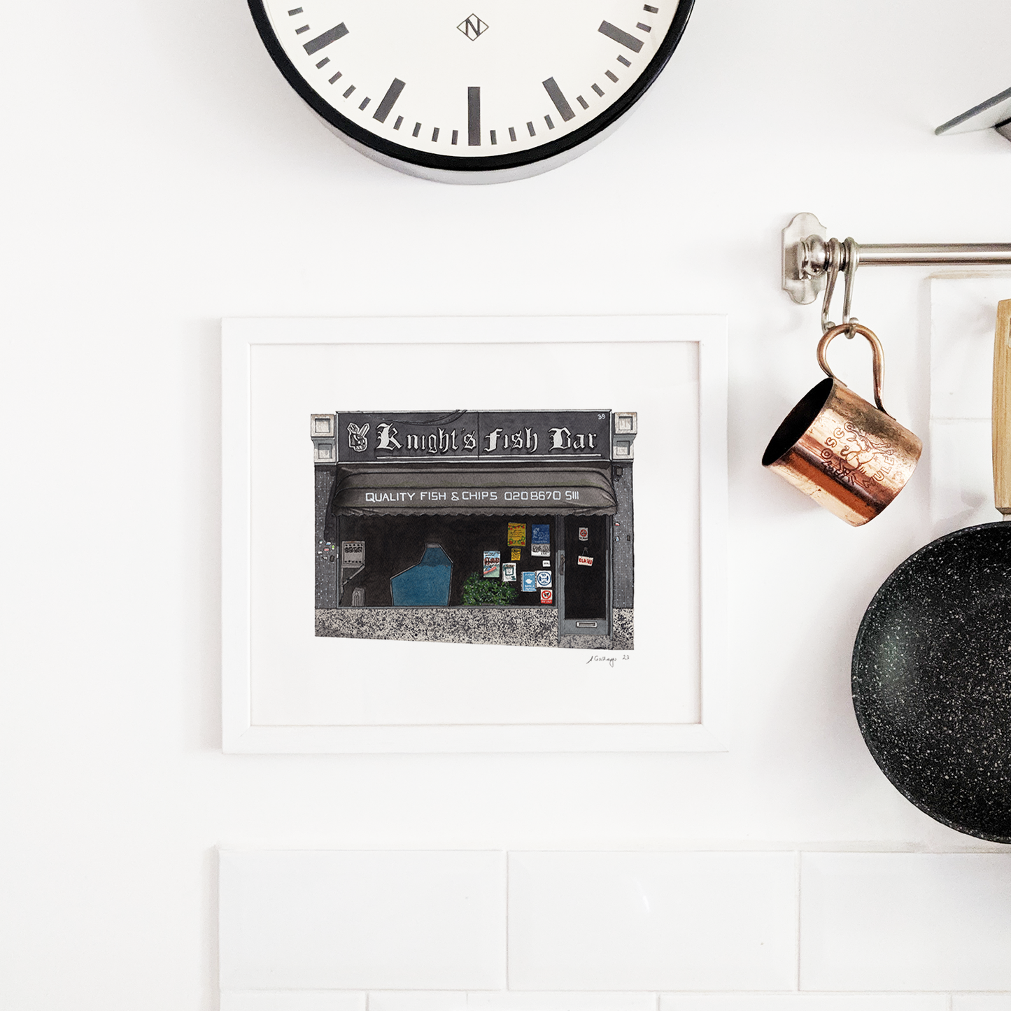 West Norwood - Knight's Fish Bar - Giclée Print (unframed)