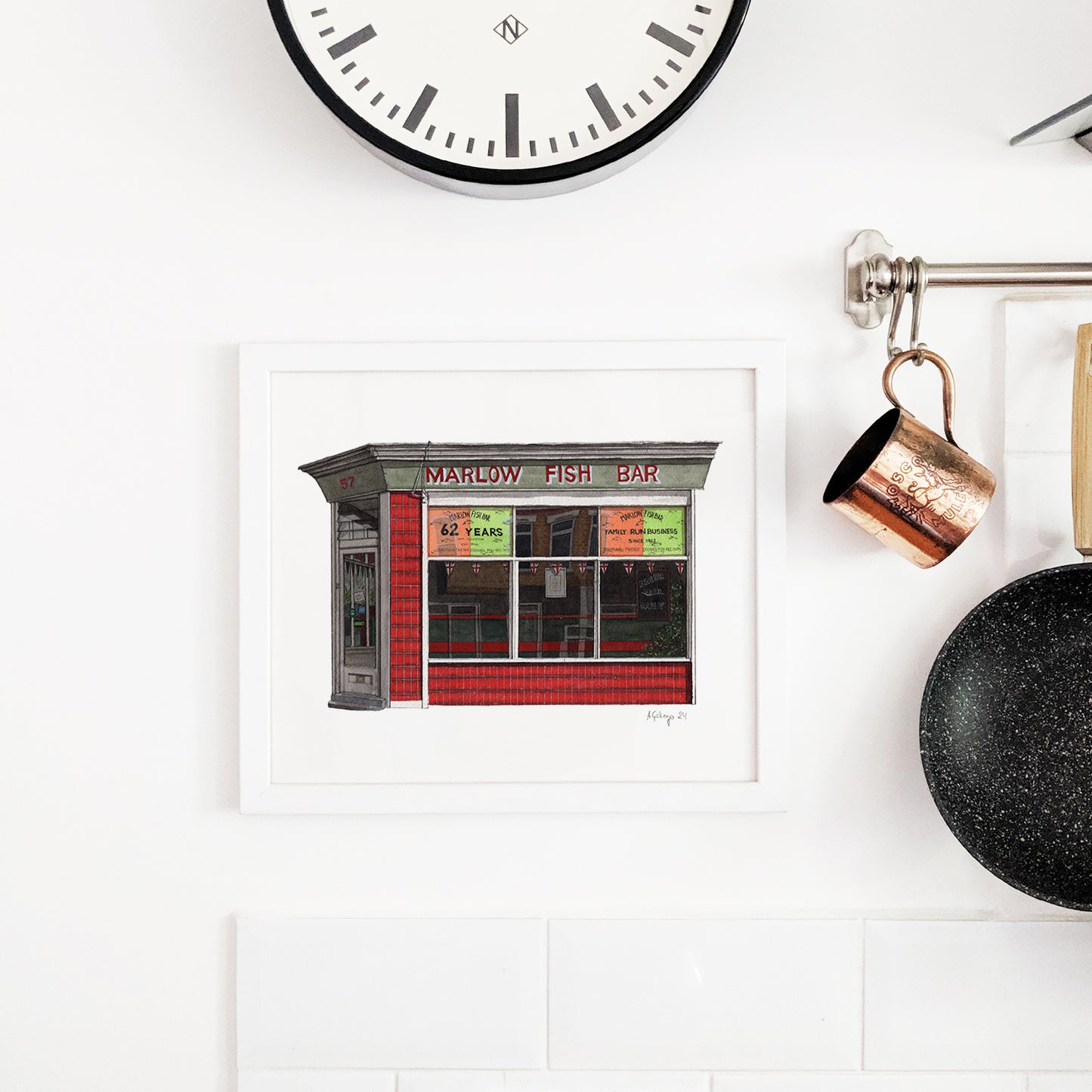 Penge - Marlow Fish Bar - Giclée Print (unframed)