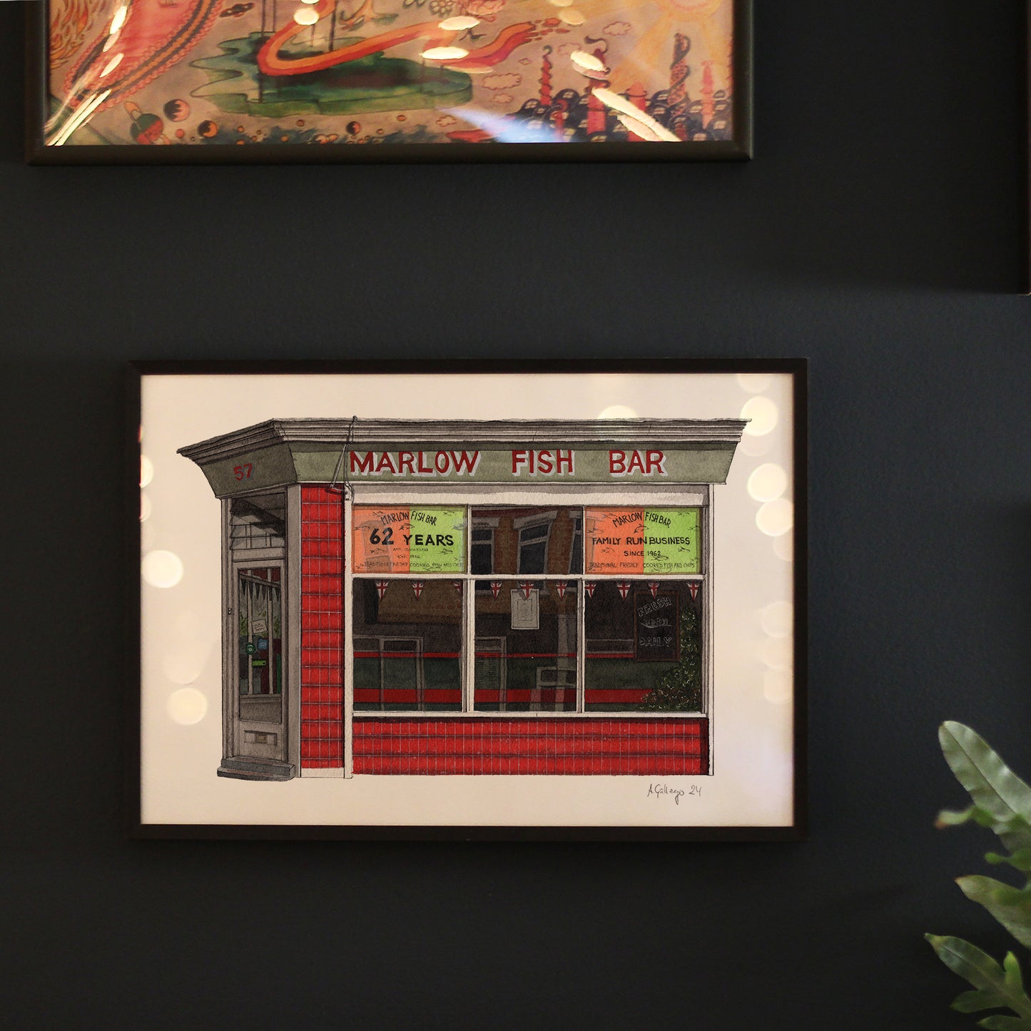 Penge - Marlow Fish Bar - Giclée Print (unframed)