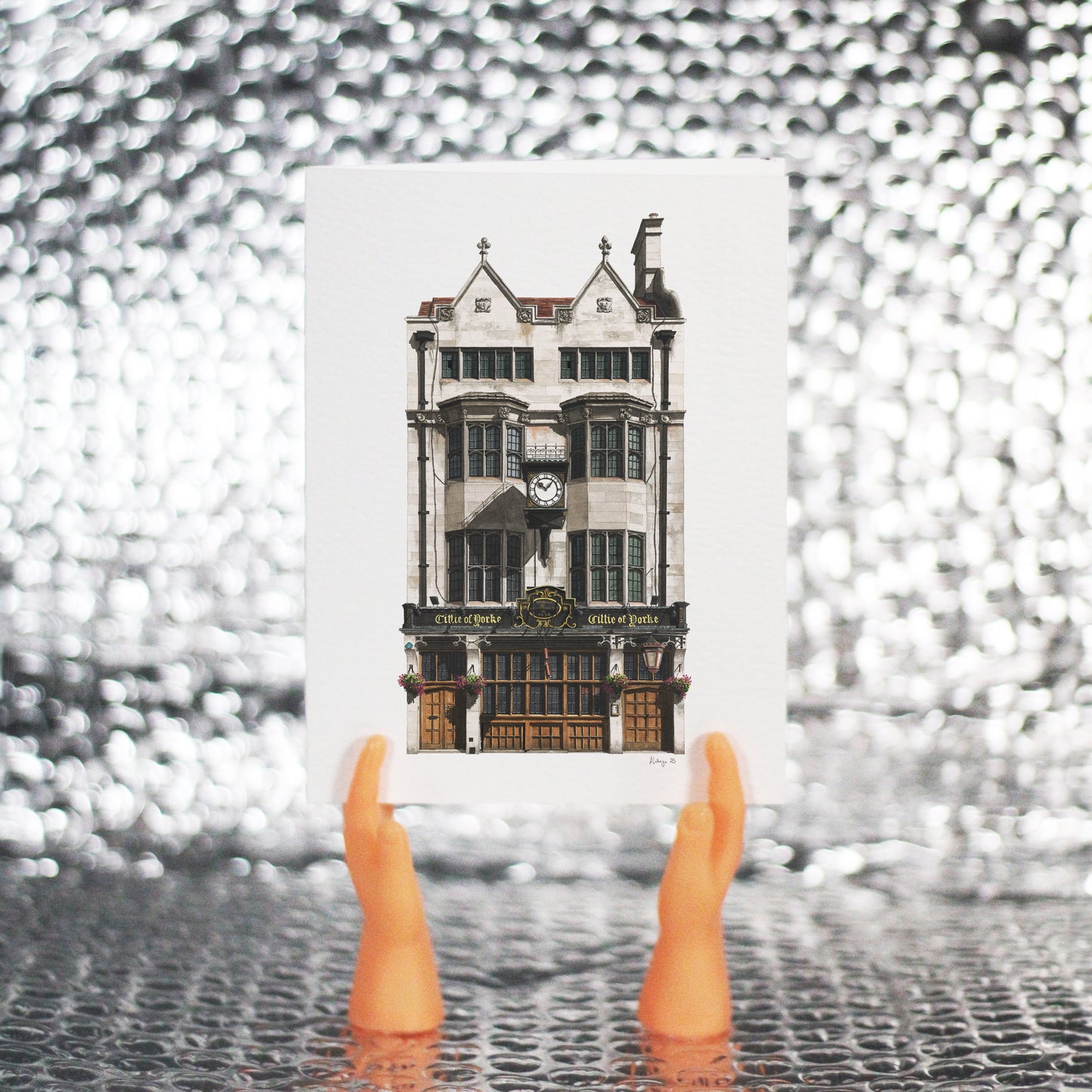 Central - Cittie of Yorke WC1V - Greeting card with envelope