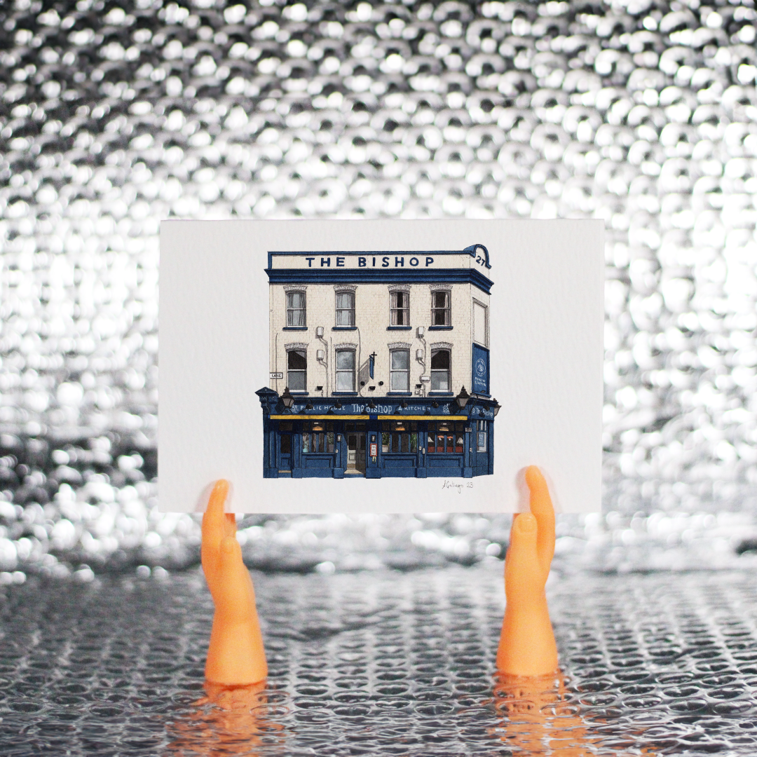 East Dulwich - The Bishop - Greeting card with envelope