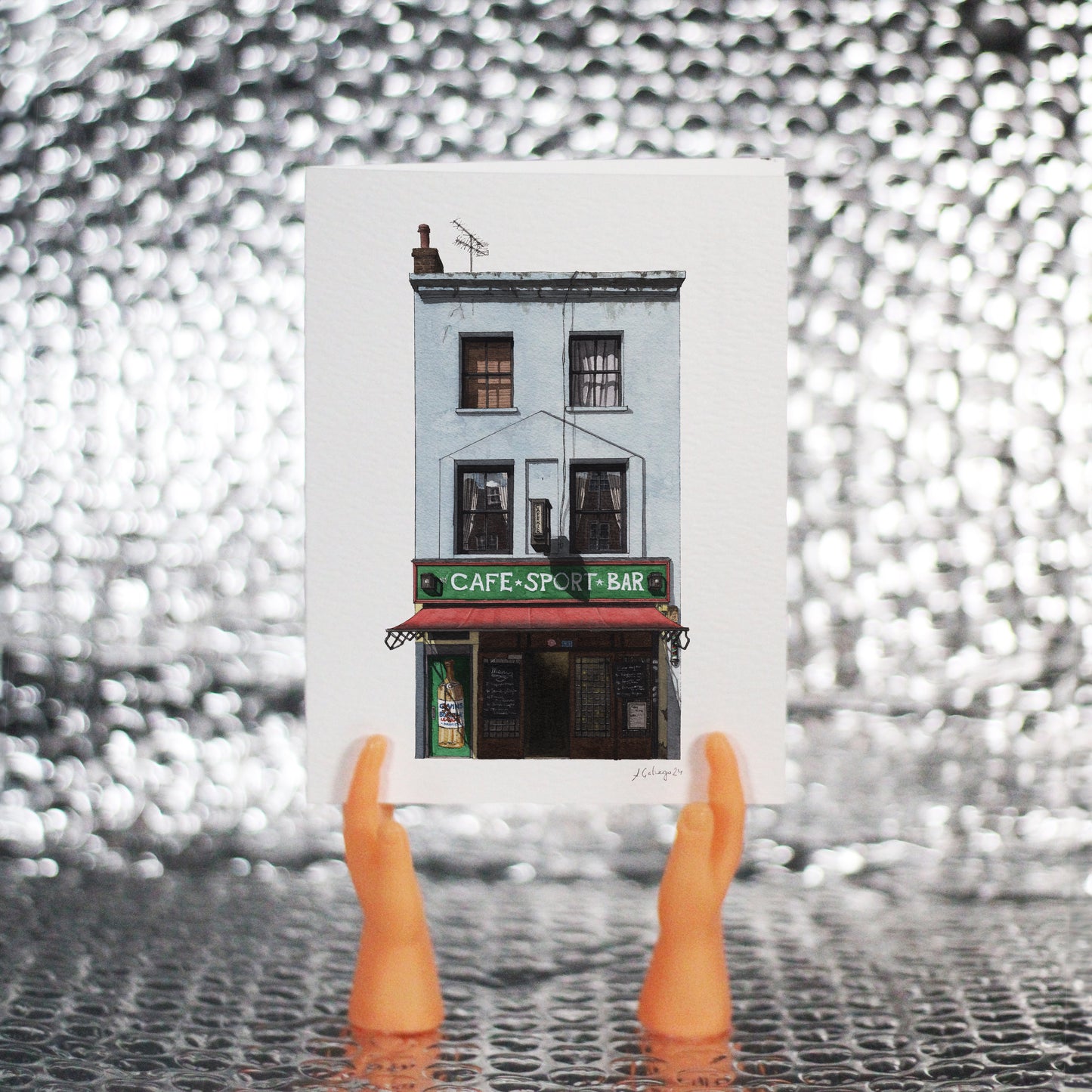 Farringdon - Cafe Kick - Greeting card with envelope