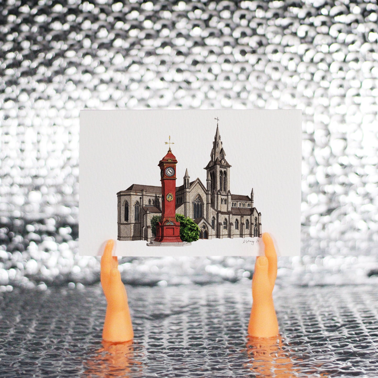 Highbury Place Clocktower - Greeting card with envelope