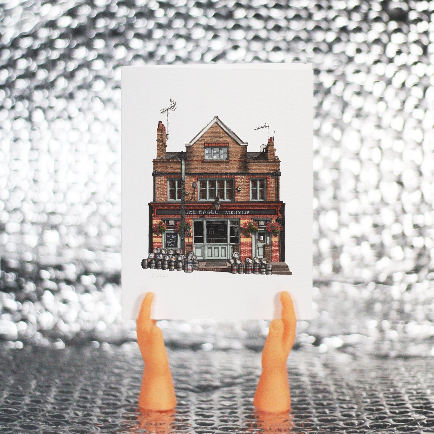 Clapham - The Eagle Ale House - Greeting card with envelope