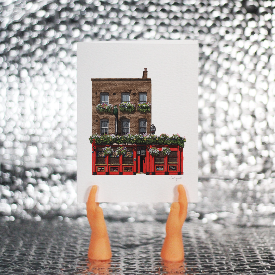 Deptford - The Dog and Bell - Greeting card with envelope