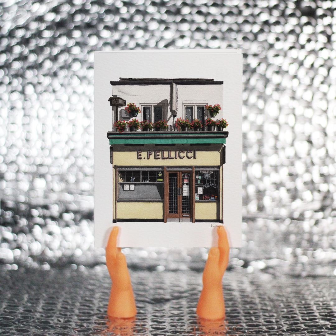 Bethnal Green - E Pellicci - Greeting card with envelope