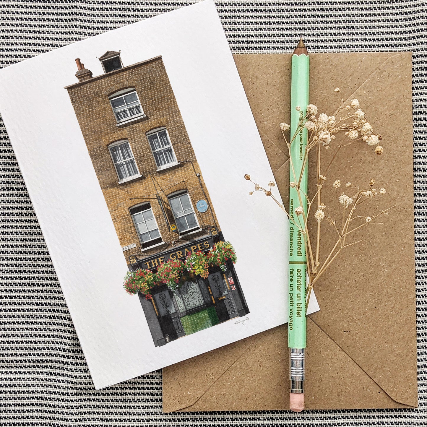 Limehouse - The Grapes - Greeting card with envelope (Copy)
