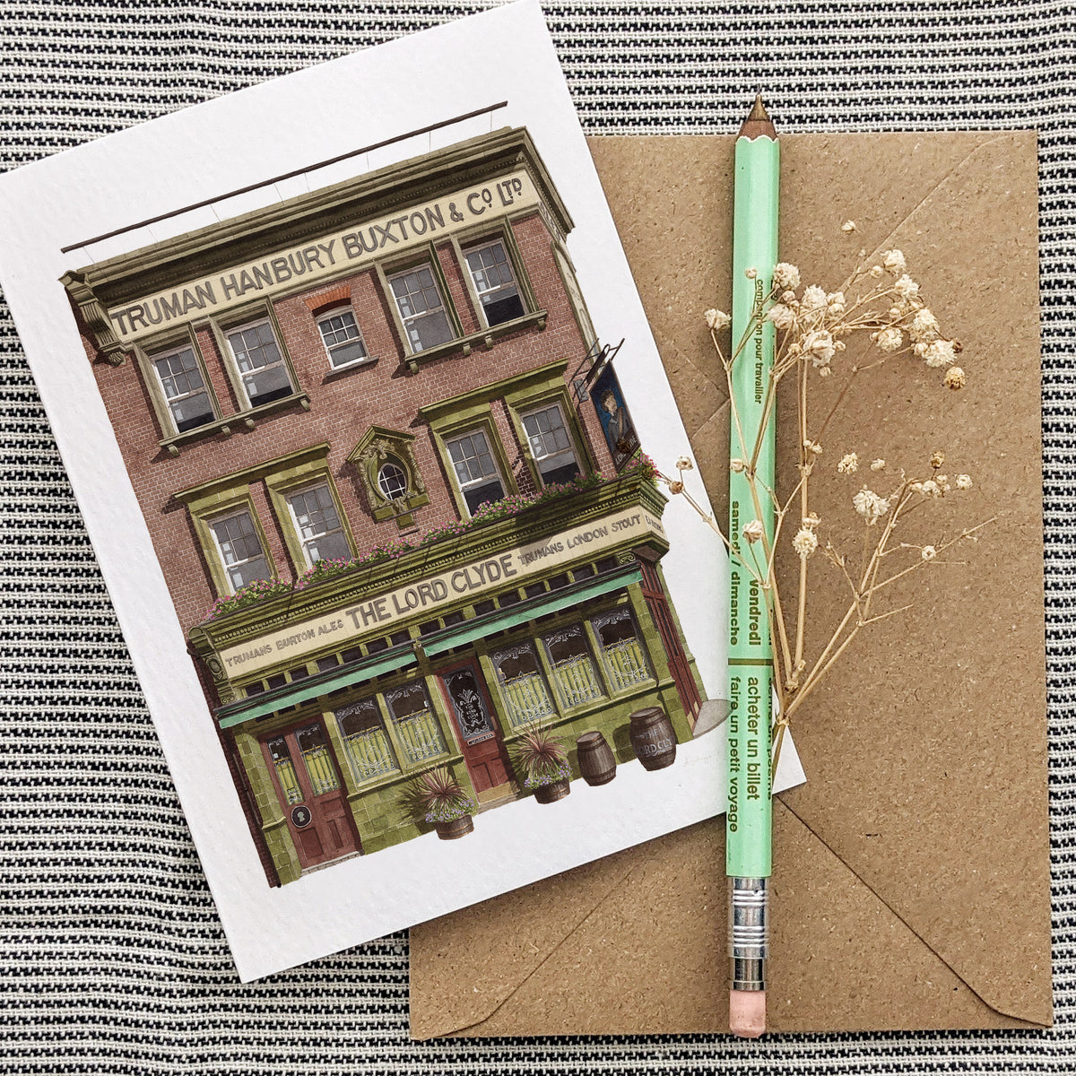 Southwark - The Lord Clyde - Greeting card with envelope