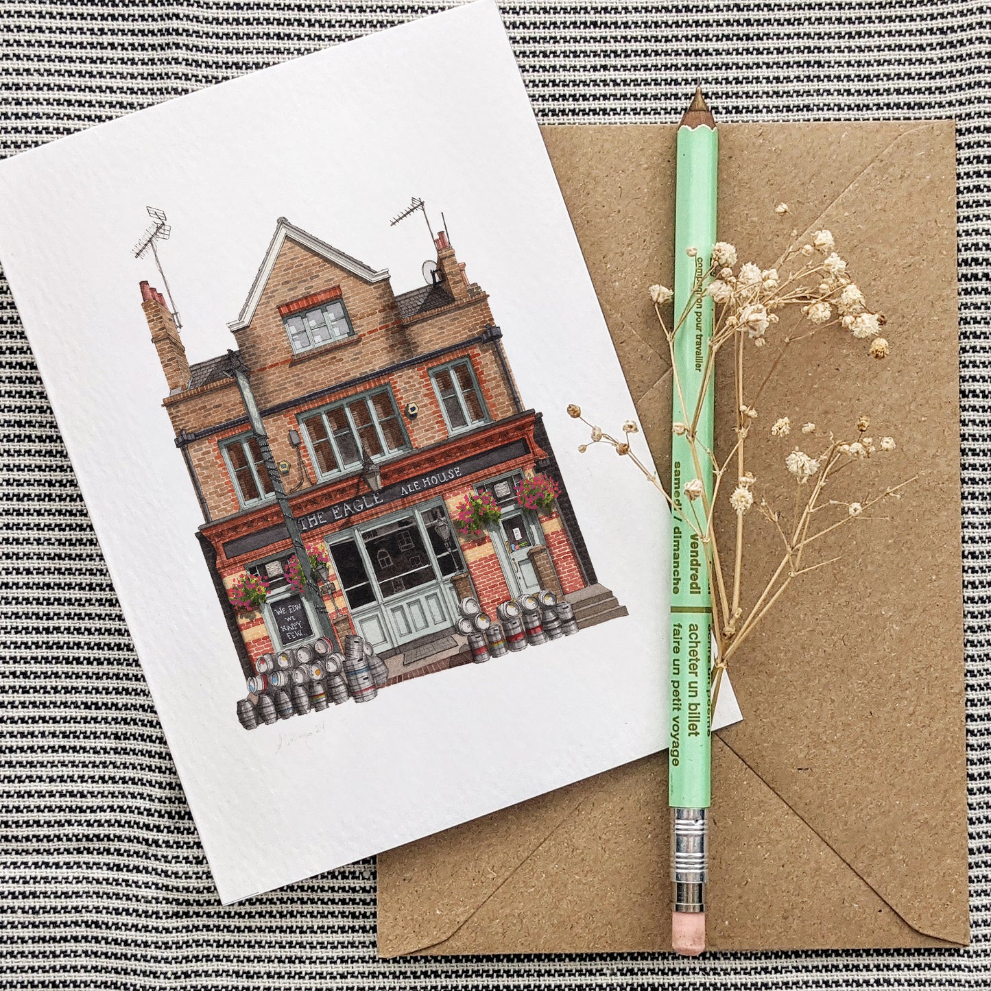 Clapham - The Eagle Ale House - Greeting card with envelope