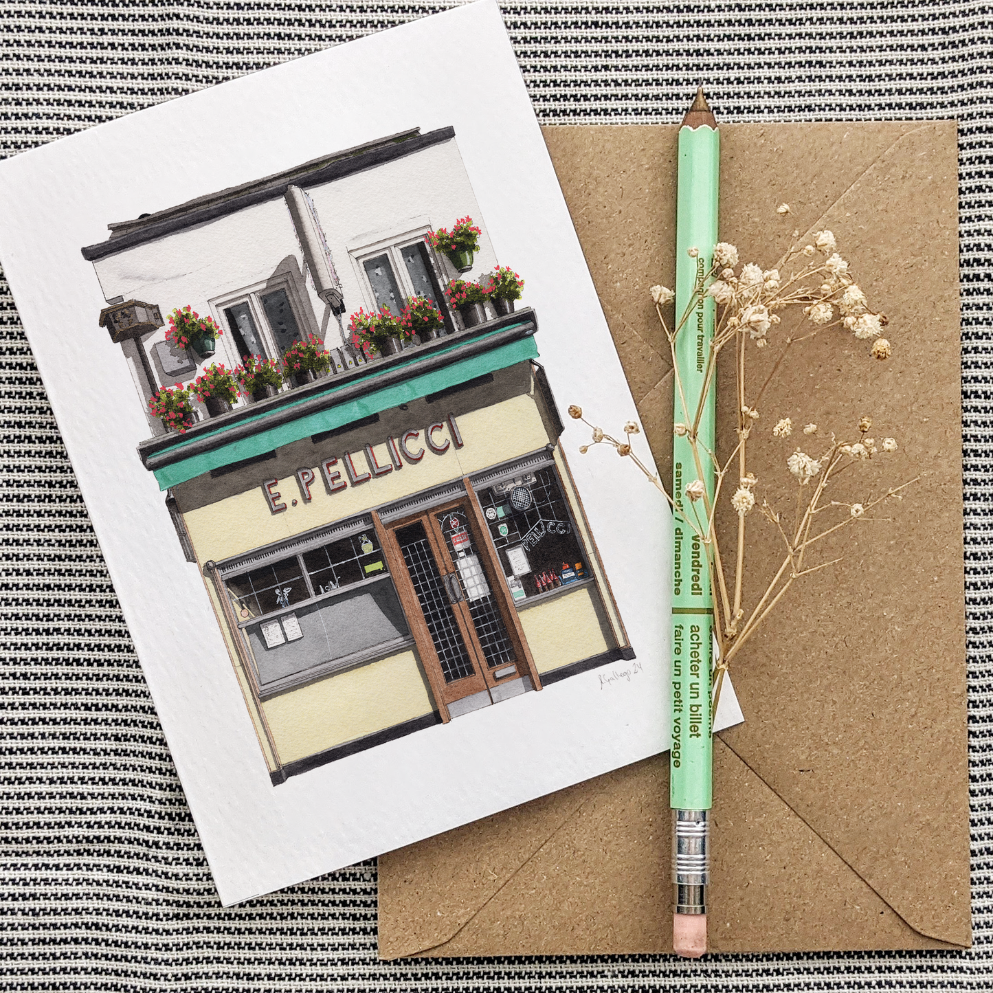 Bethnal Green - E Pellicci - Greeting card with envelope