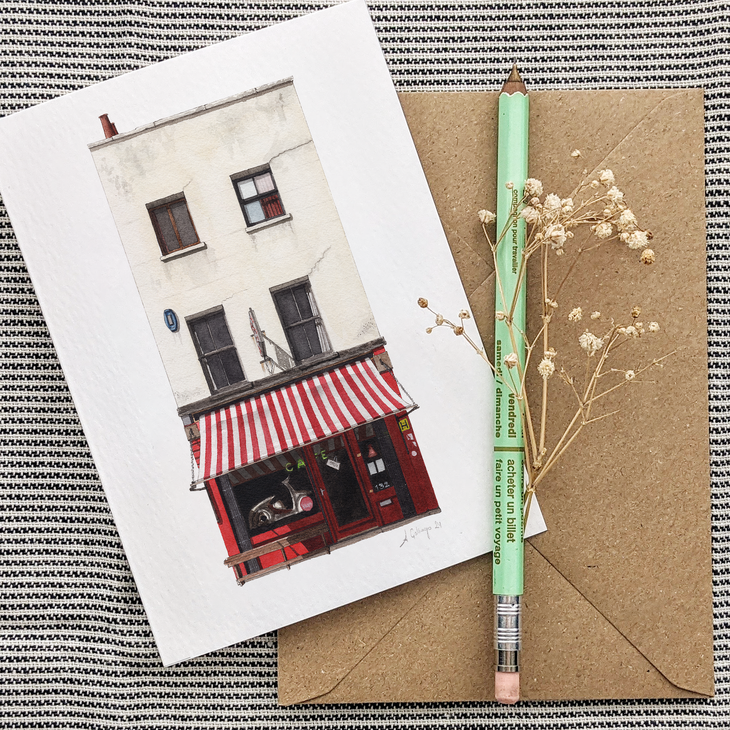Waterloo - Scootercaffe - Greeting card with envelope