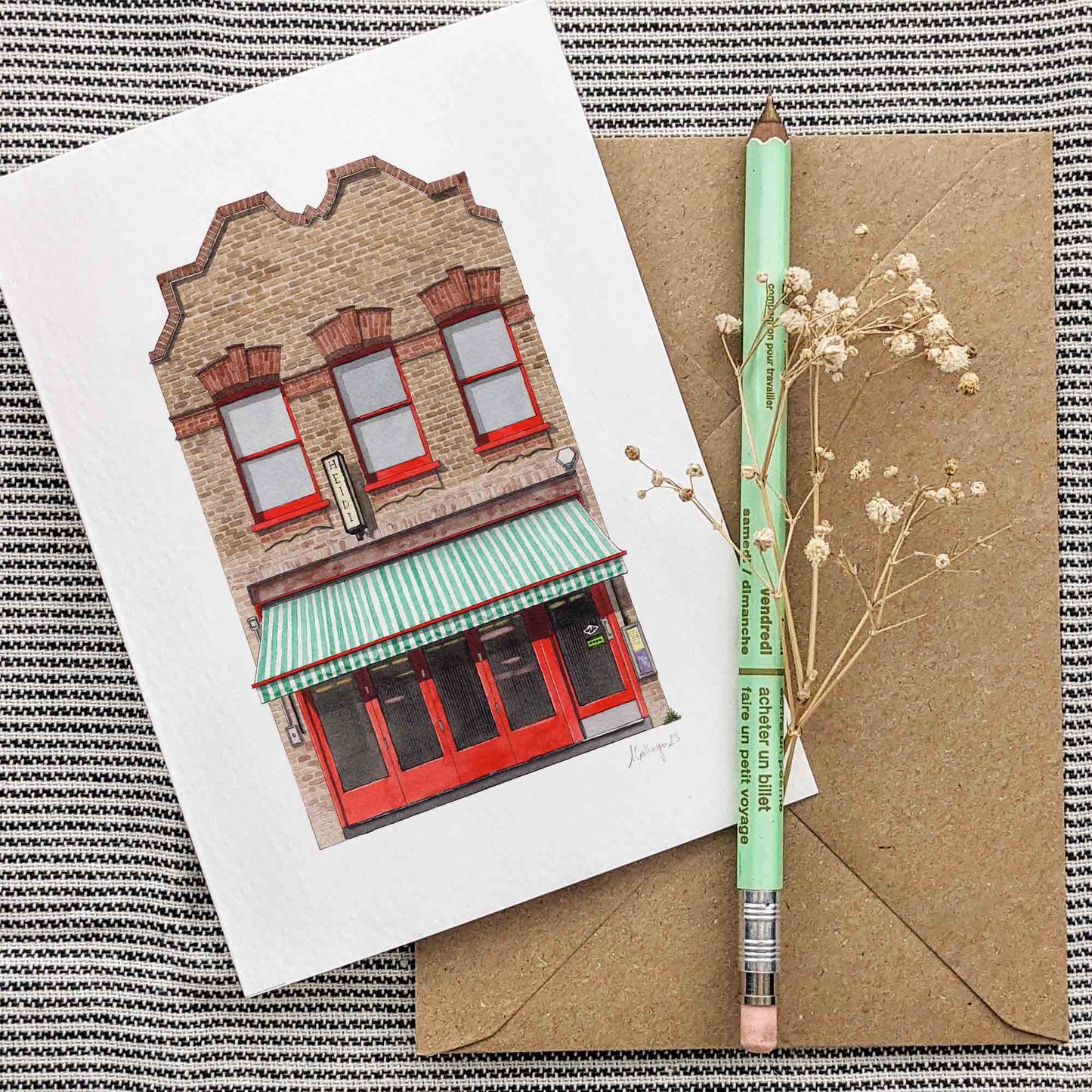 Balham - Heidi - Greeting card with envelope