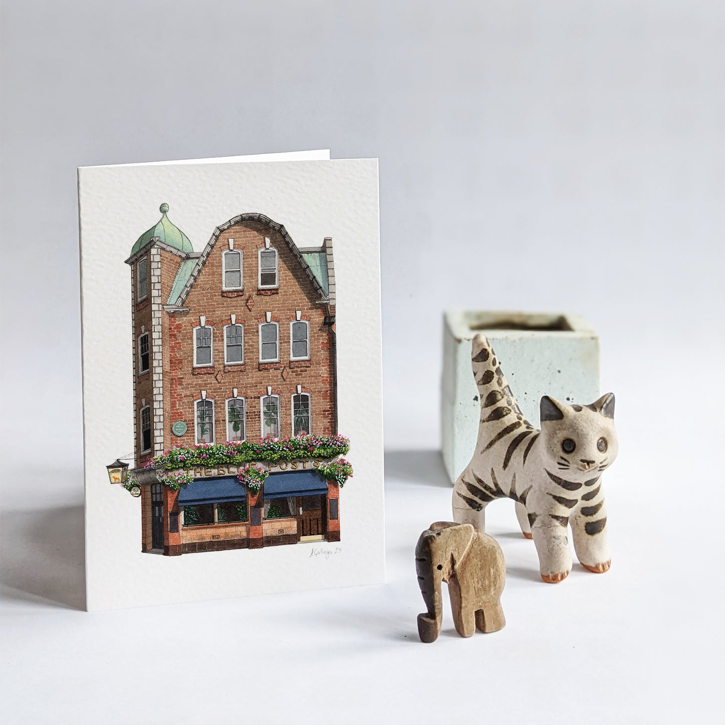 Soho - The Blue Posts - Greeting card with envelope