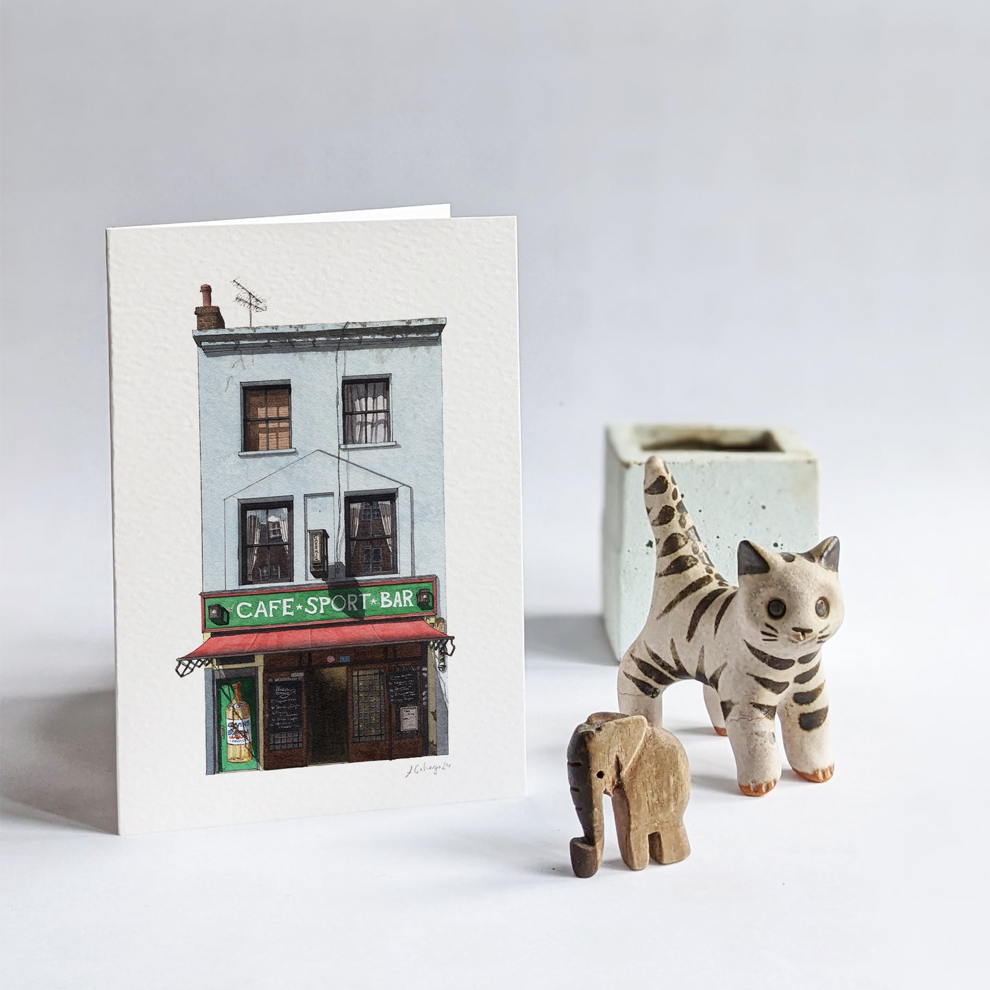 Farringdon - Cafe Kick - Greeting card with envelope