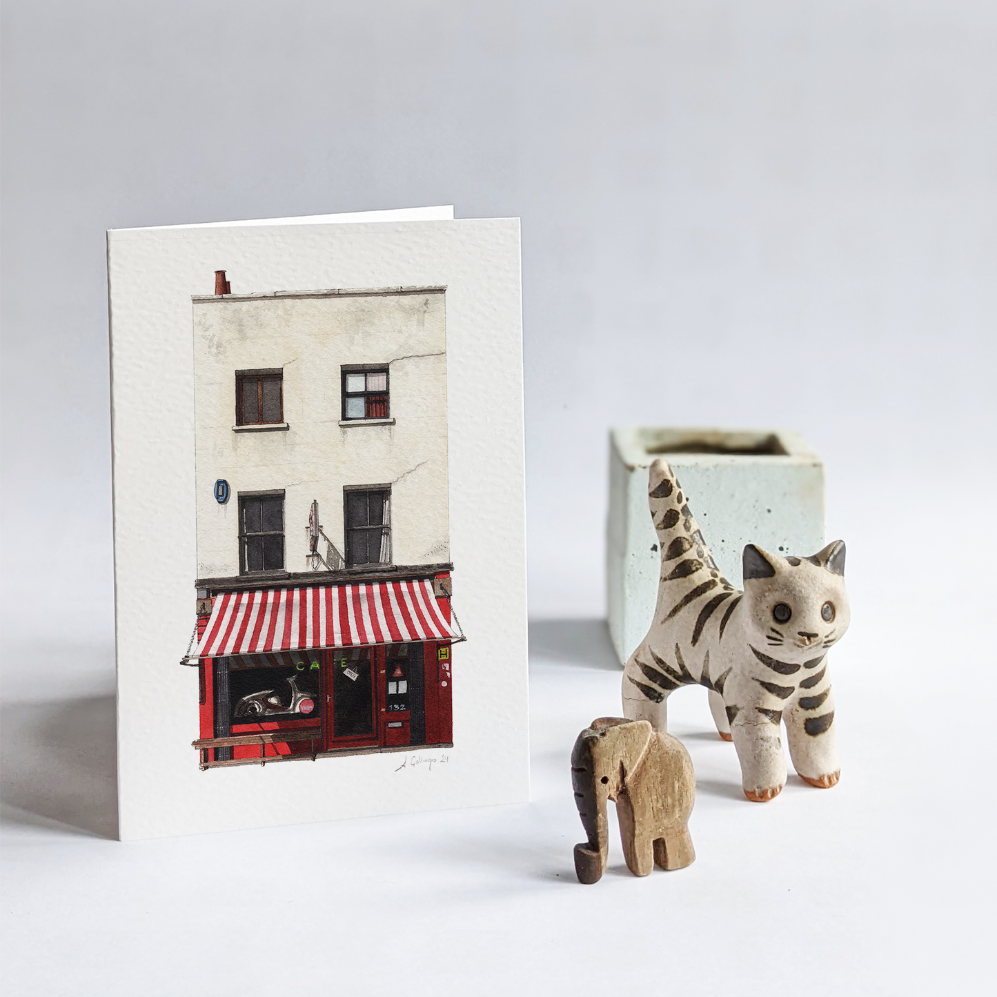 Waterloo - Scootercaffe - Greeting card with envelope