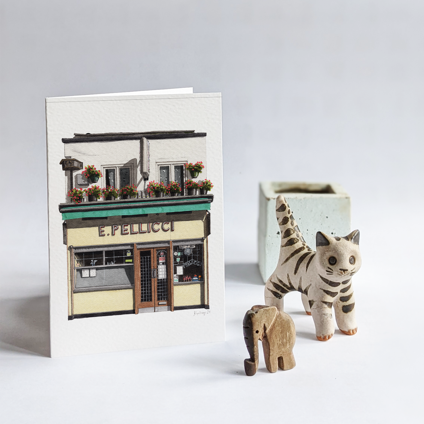 Bethnal Green - E Pellicci - Greeting card with envelope