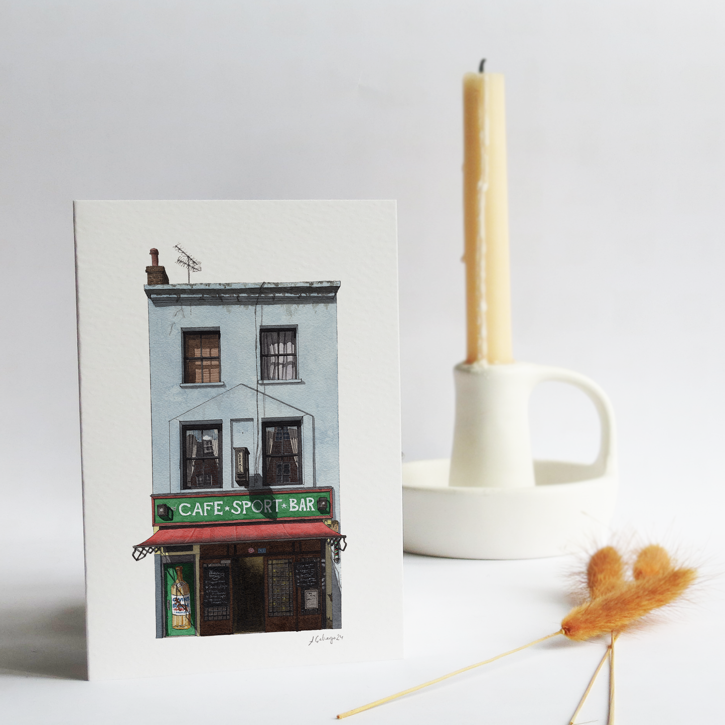 Farringdon - Cafe Kick - Greeting card with envelope