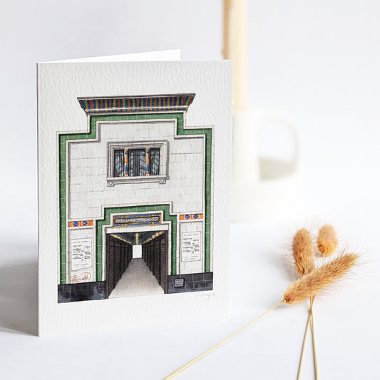 Brixton - Reliance Arcade - Egyptian Façade- Greeting card with envelope